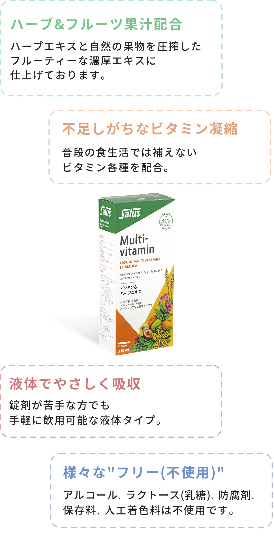 Salus 製品の主な特長（SP）